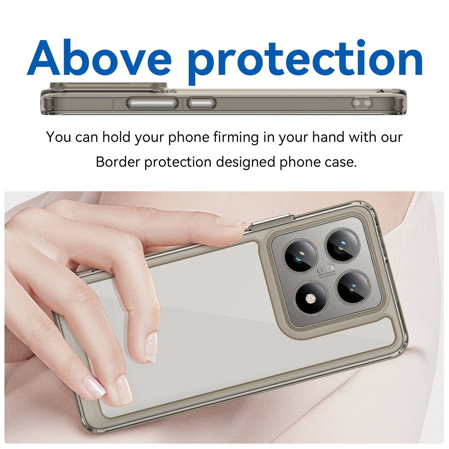 Xiaomi 14T Pro Soft Gel Bumper Case [Clear Grey]