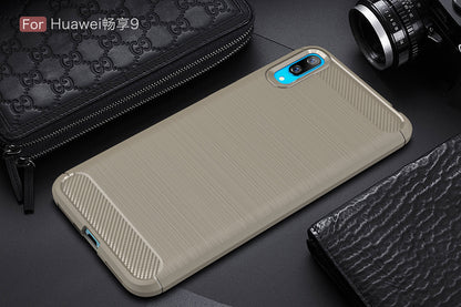 Huawei Y7 Pro 2019 Carbon Fibre Case Grey