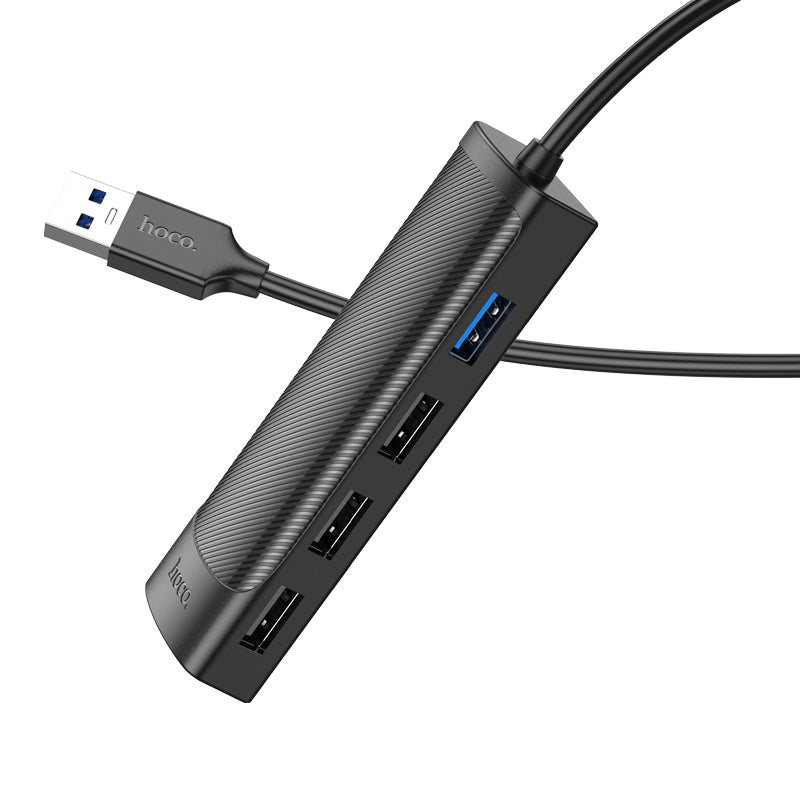 Hoco 4 in 1 USB Expansion Hub (HB41) [ USB-A to 3 x USB-A 2.0 + 1 x USB-A 3.0 (1.2 meter)]