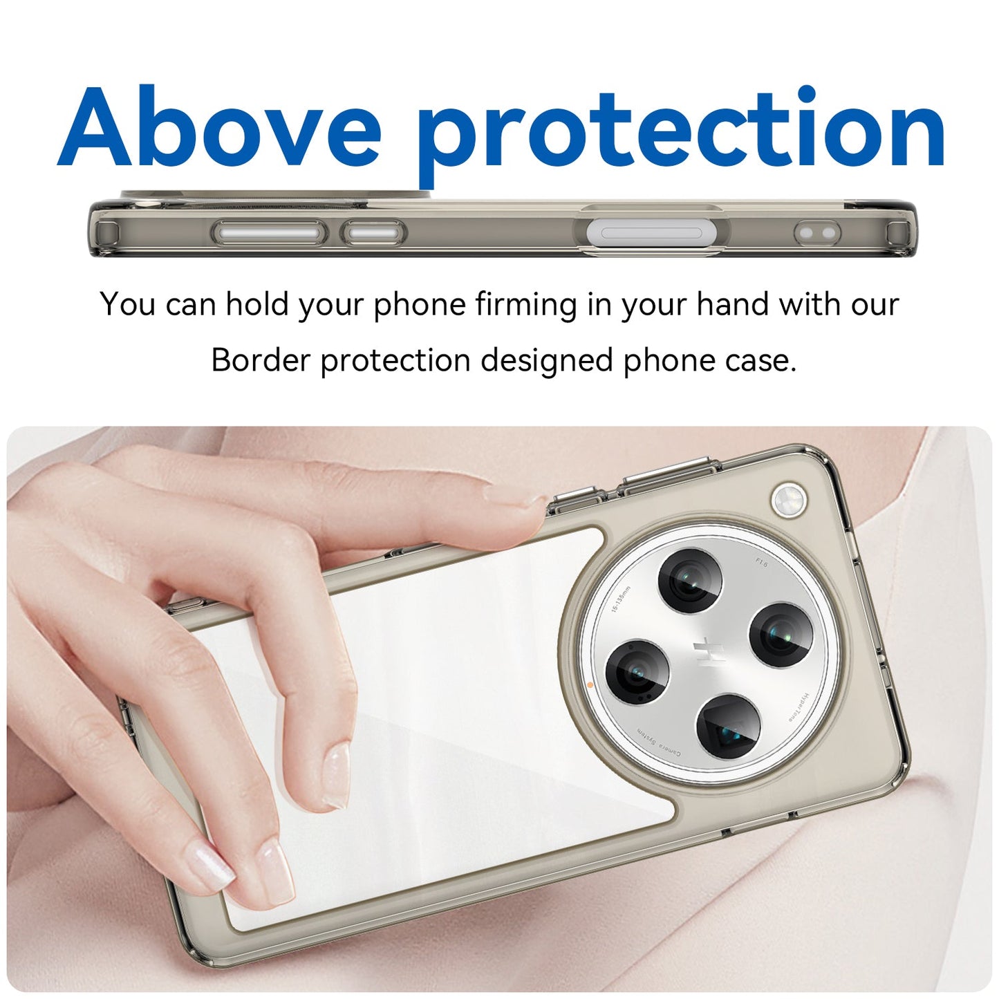 Oppo Find X8 Pro Soft Gel Bumper Case [Clear Grey]