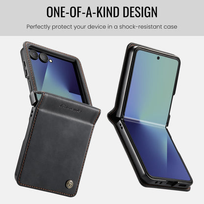 Galaxy Z Flip 7 Pu Leather Case [Black]