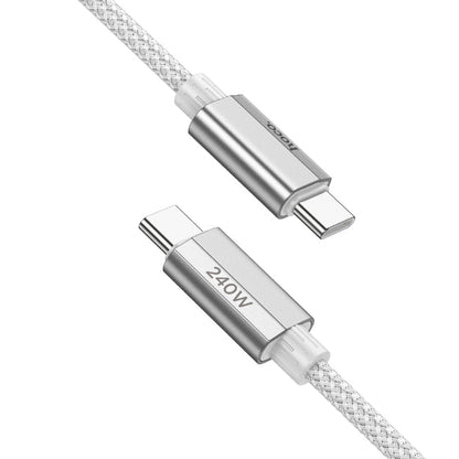Hoco 240W PD Nylon Braided Metallic USB Cable - USB C to USB C (U134) 1.8M