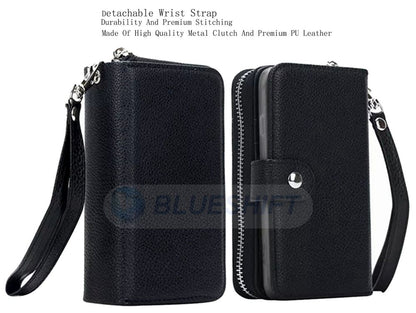 Samsung Galaxy S6 Zipper Wallet Case Black