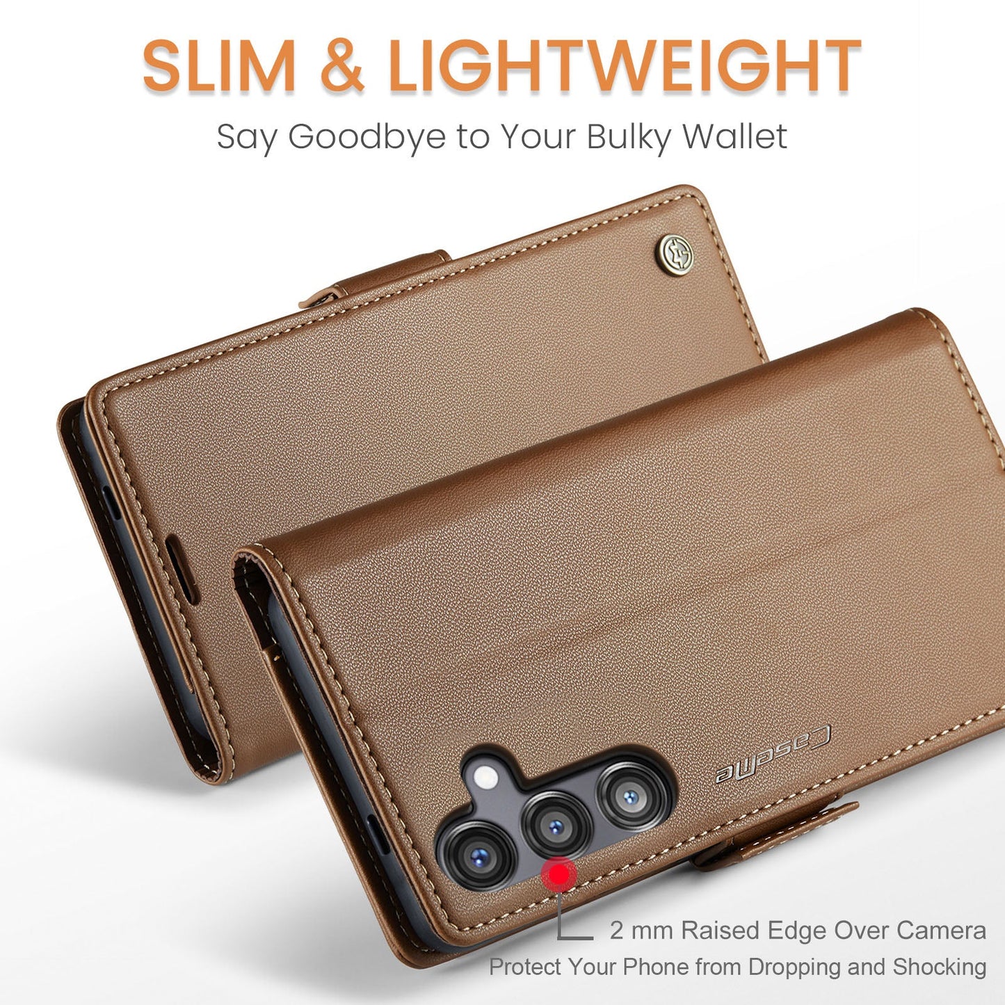 Samsung Galaxy S25Fe Pu Wallet Case [Brown]