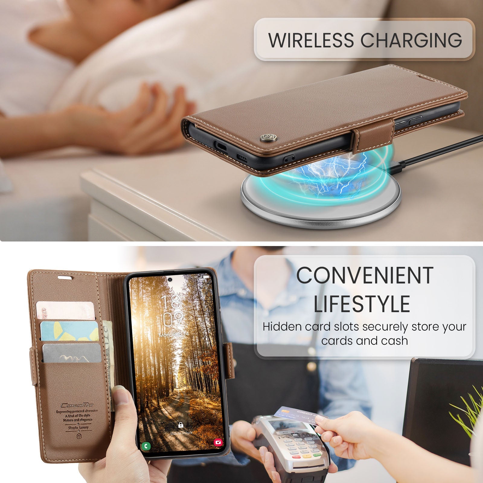 Samsung Galaxy S25Fe Pu Wallet Case [Brown]