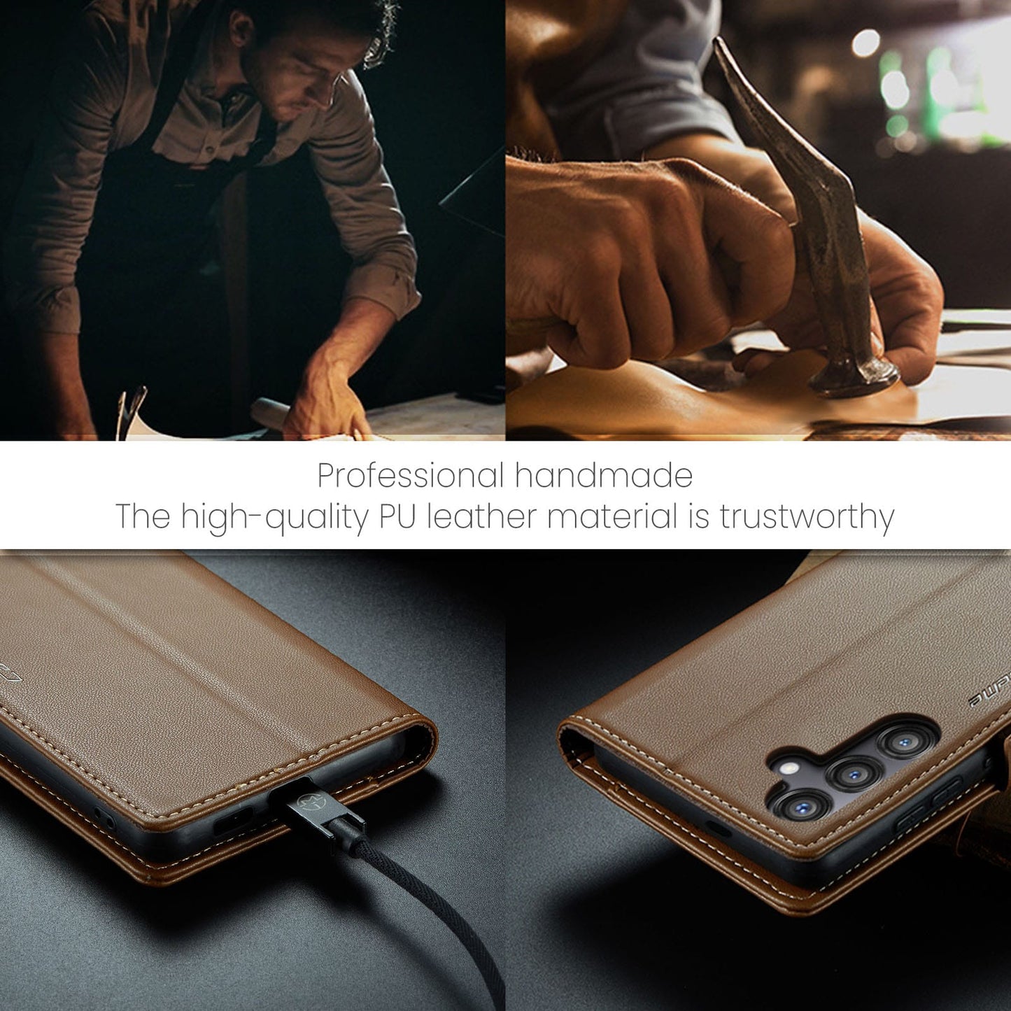 Samsung Galaxy S25Fe Pu Wallet Case [Brown]