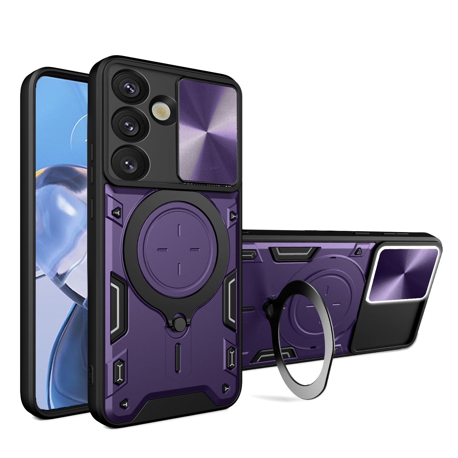 Galaxy S25fe Ring Kickstand Case [Purple]