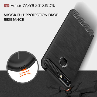Huawei Y6 2018 Carbon Fibre Case Red