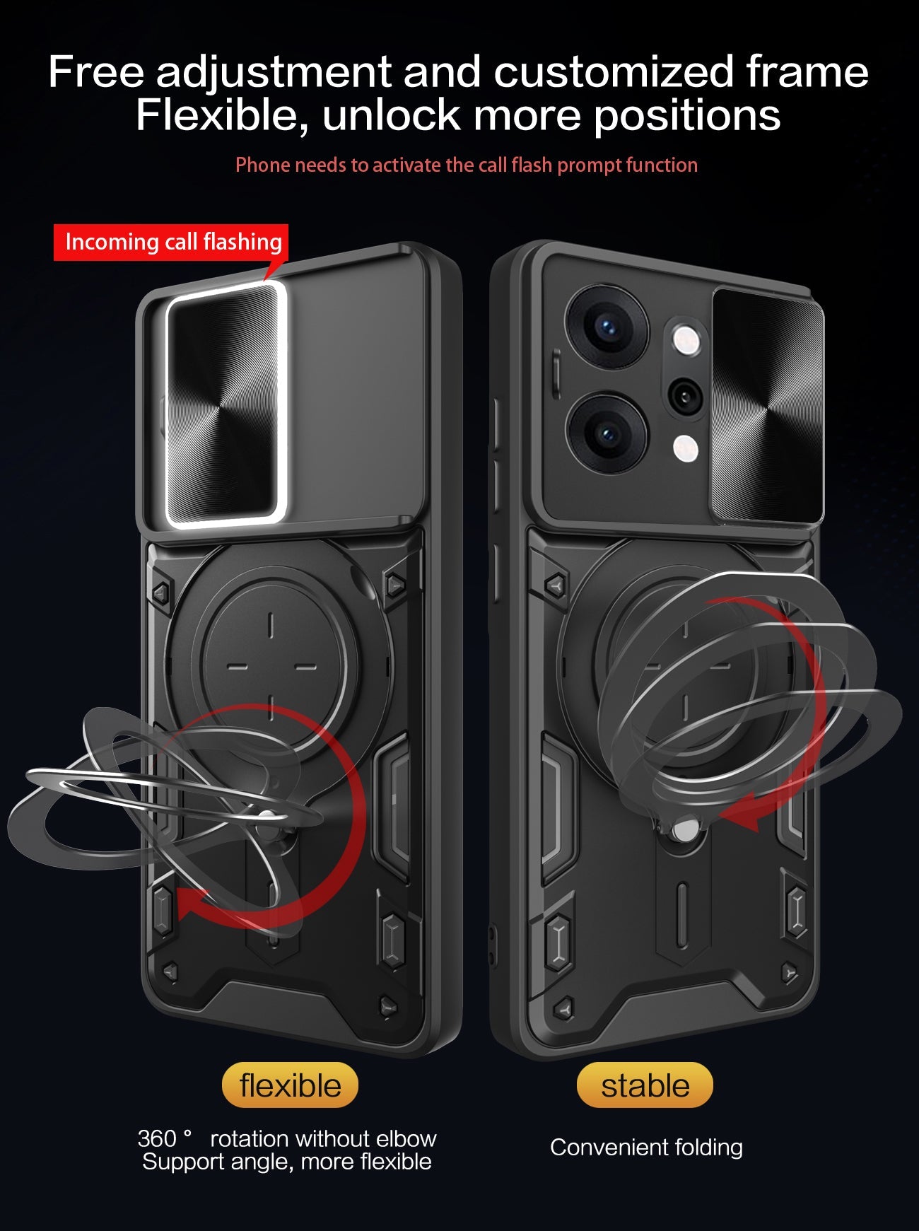 Oppo Reno 14 Pro 5g Ring Kickstand Case [Red]