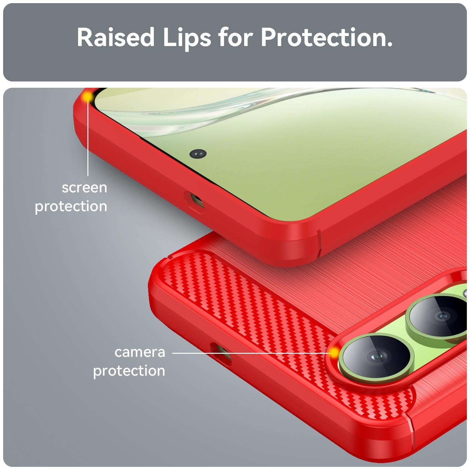 Oneplus Nord Ce4 Lite Carbon Fibre Case [Red]