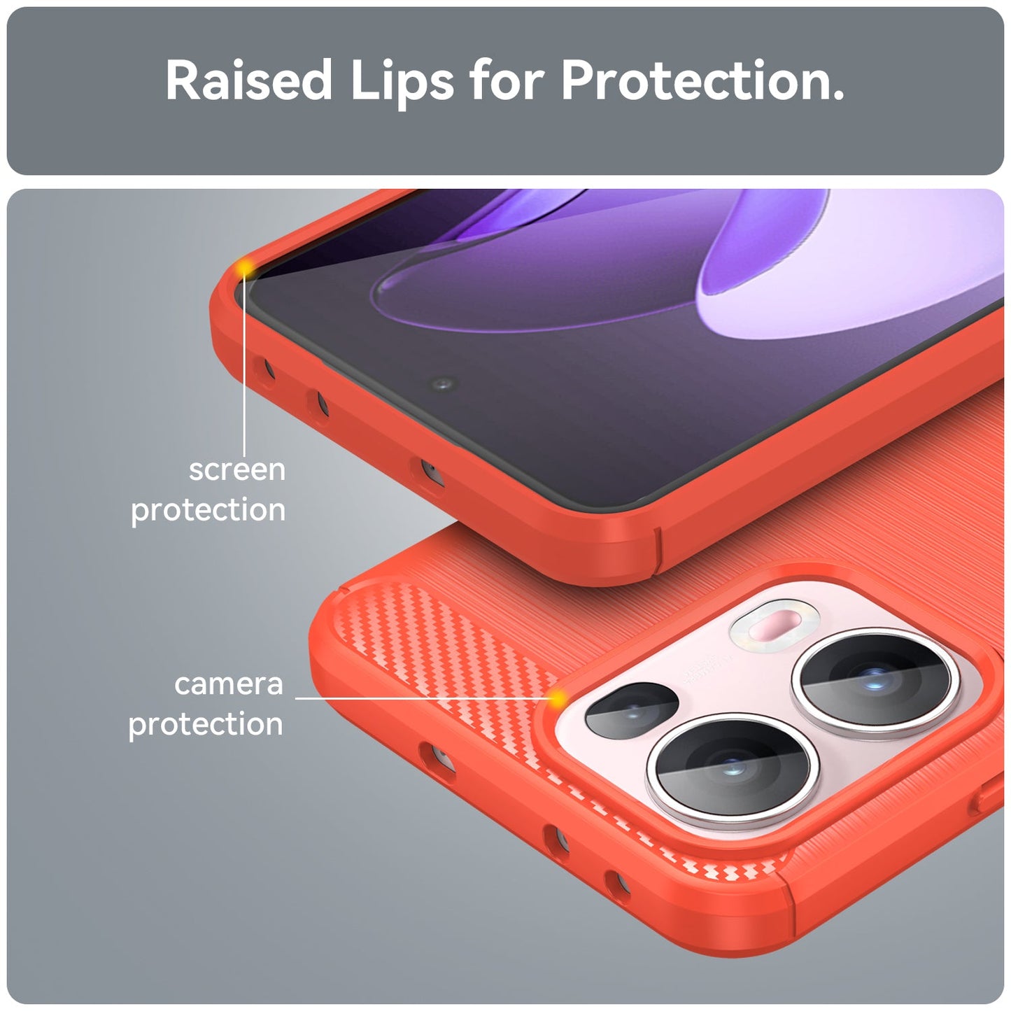Oppo Reno 13 Pro 5G Carbon Fibre Case [Red]