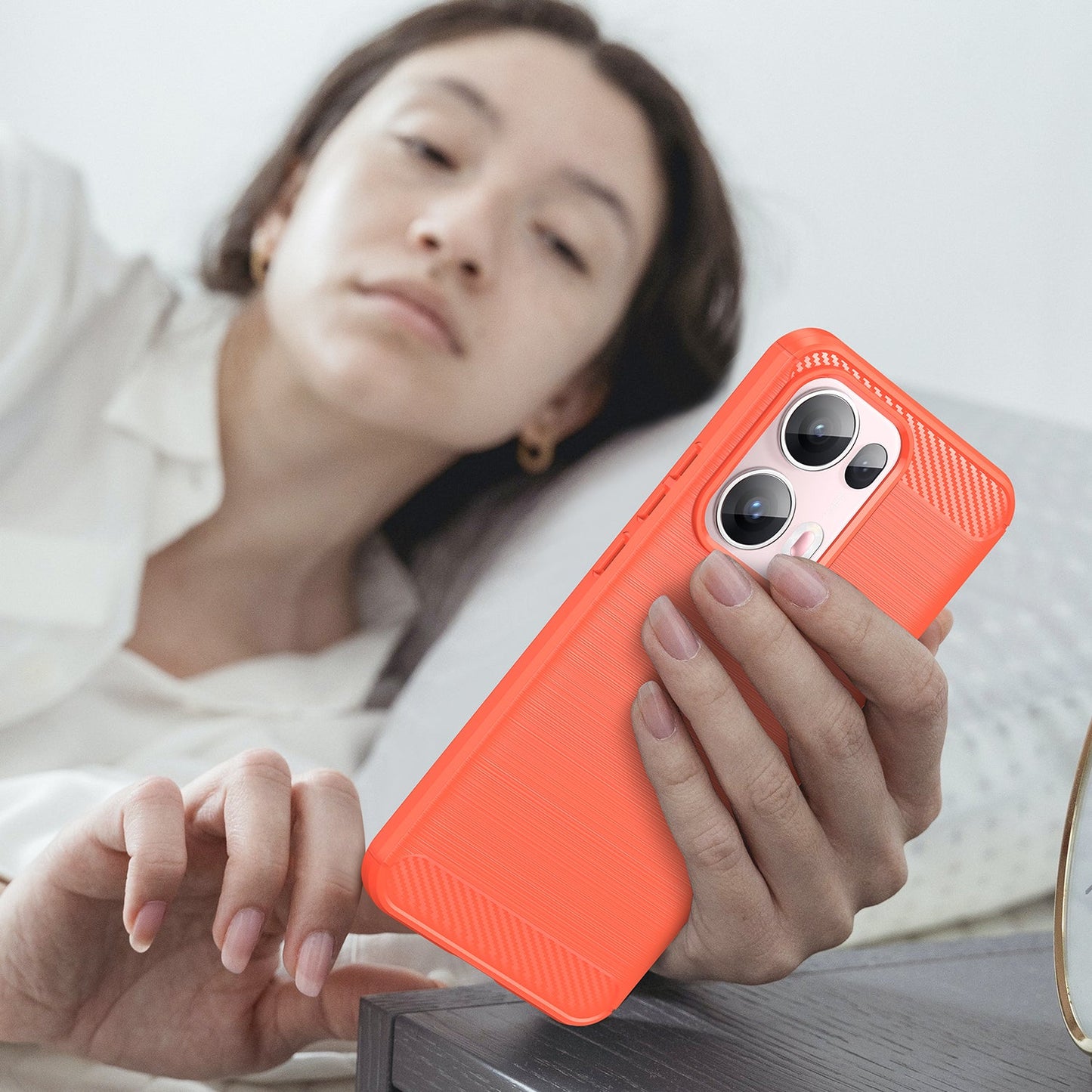 Oppo Reno 13 Pro 5G Carbon Fibre Case [Red]
