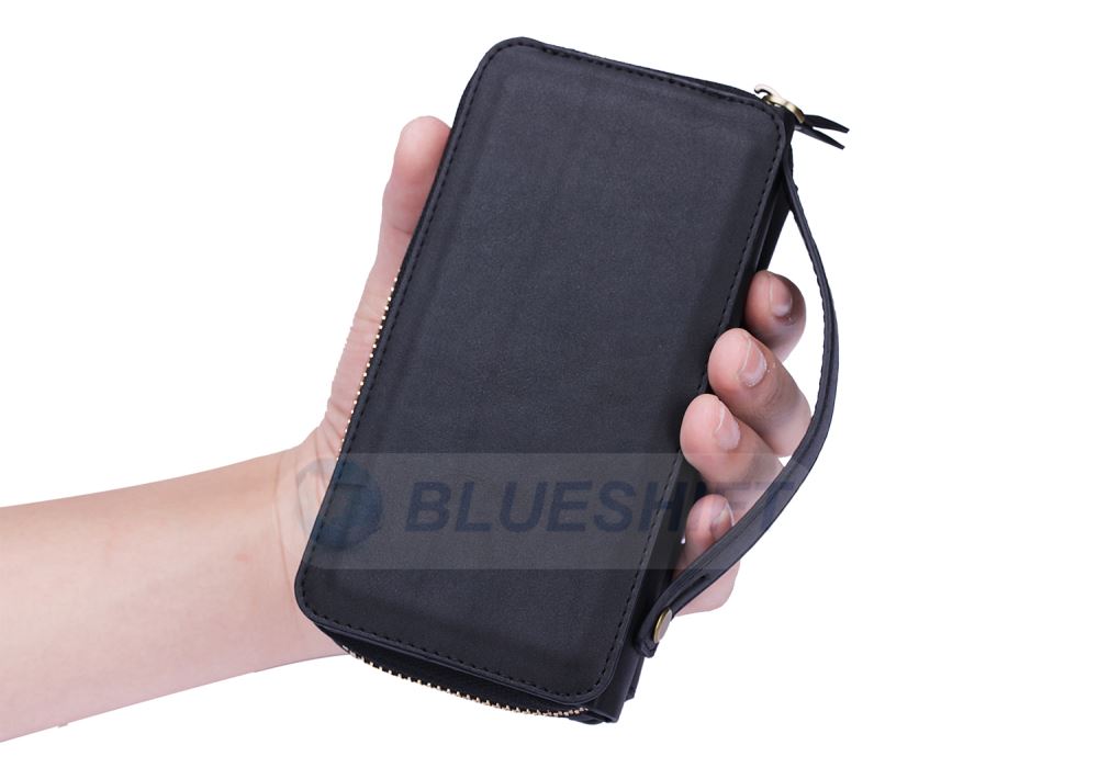 Samsung Galaxy S6 Edge Deluxe Zipper Case Black