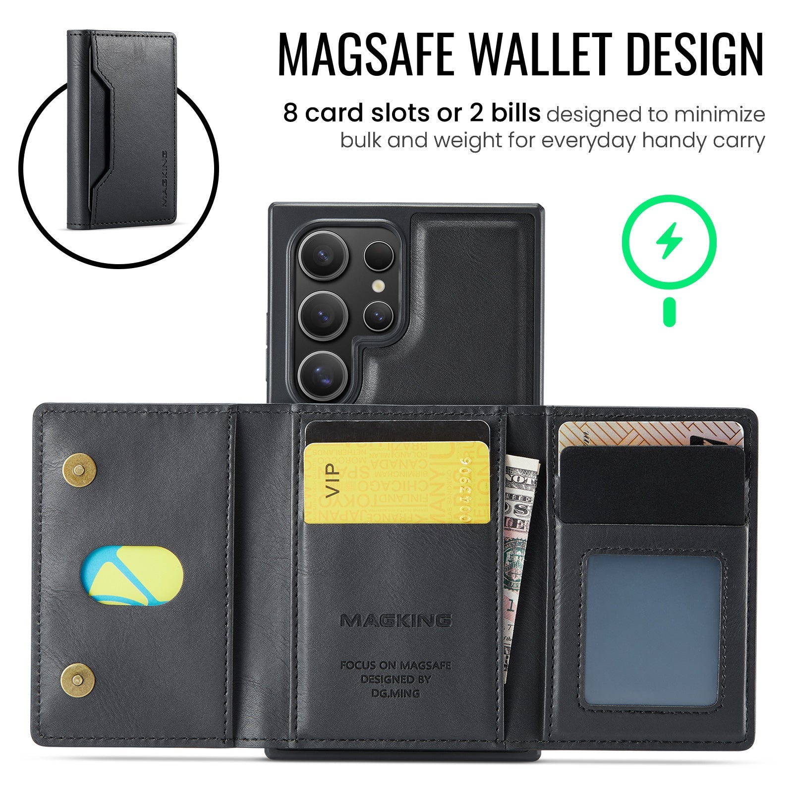 Galaxy S25 Ultra Magsafe Wallet [Black]