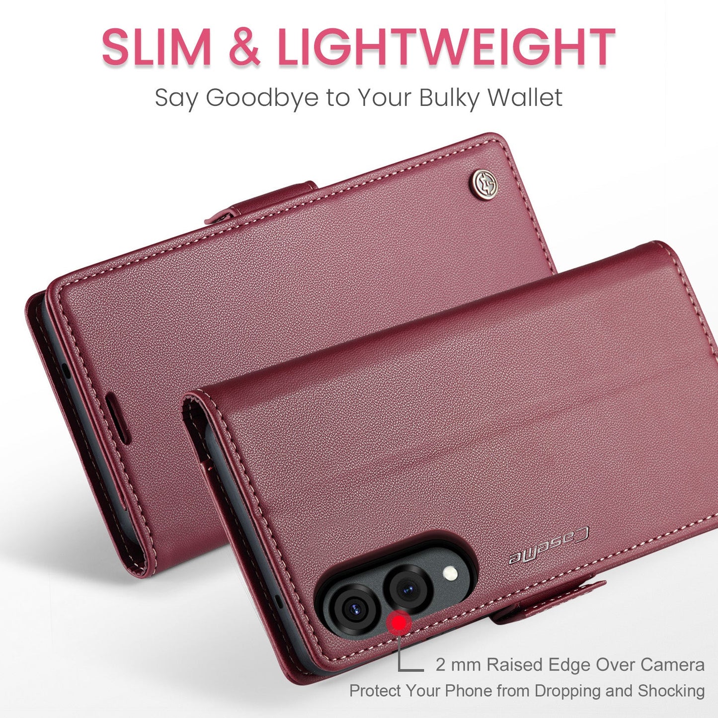 Galaxy S25 Edge Pu Wallet Case [Maroon]