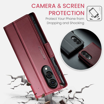 Galaxy S25 Edge Pu Wallet Case [Maroon]