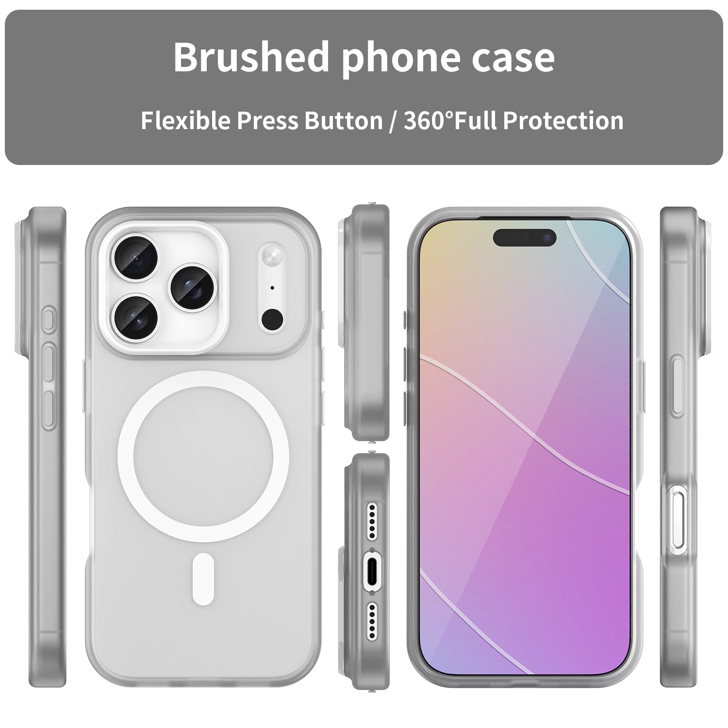 Iphone 17 Pro Magsafe Soft Matte Case [White]