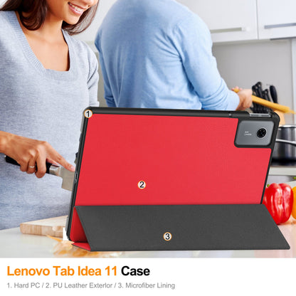 Lenovo Tab 11" 2025 Tb336 Tri-fold Pu Case [Red]