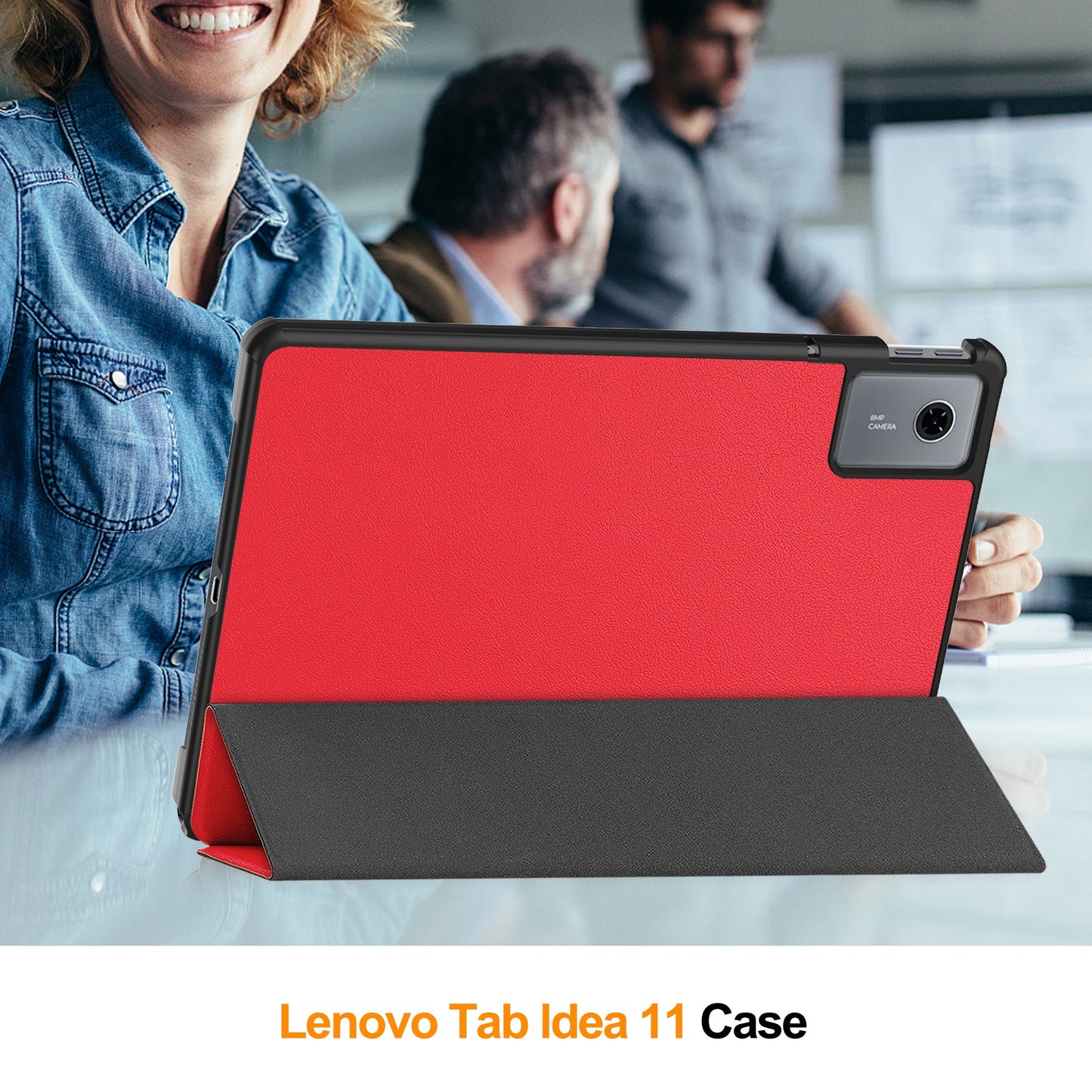 Lenovo Tab 11" 2025 Tb336 Tri-fold Pu Case [Red]