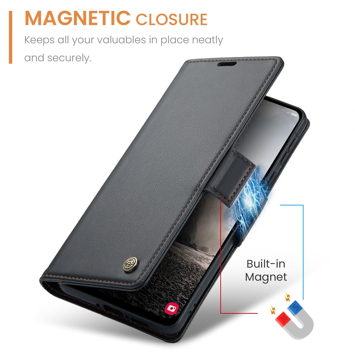 Galaxy A56 5G Pu Wallet Case [Black]