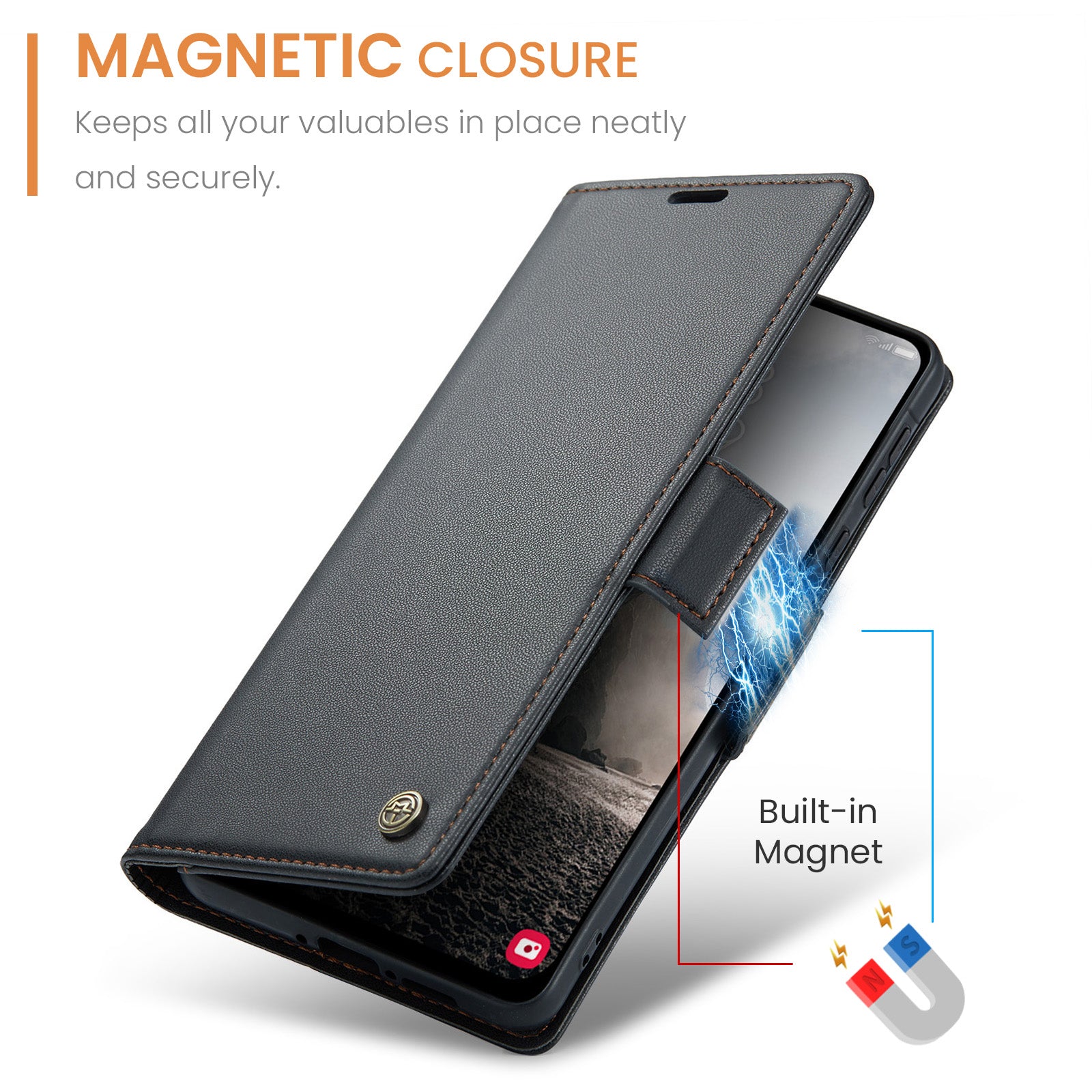 Galaxy A56 5G Pu Wallet Case [Black]