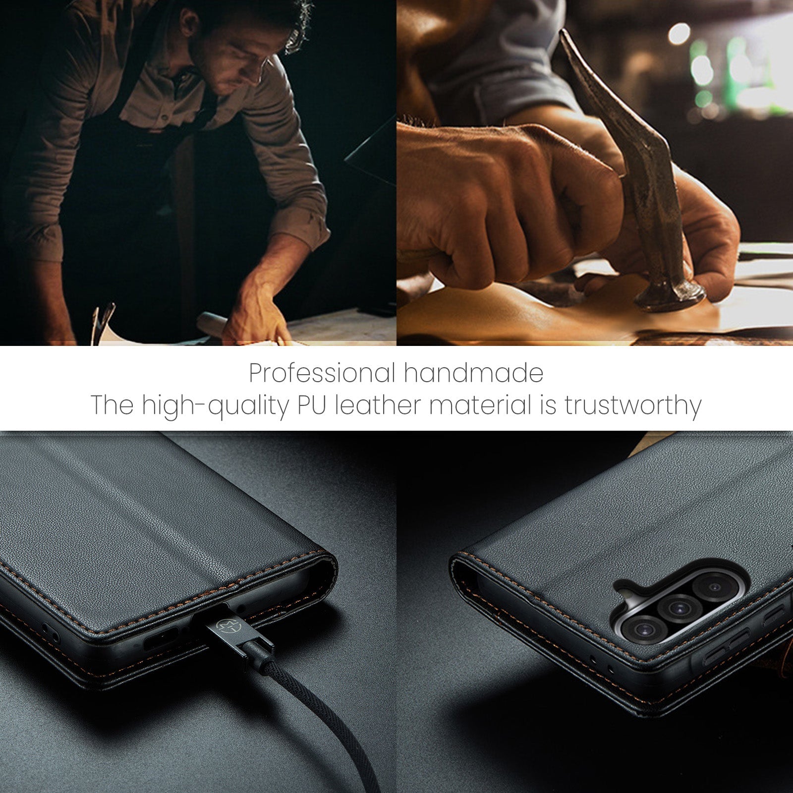 Galaxy A56 5G Pu Wallet Case [Black]