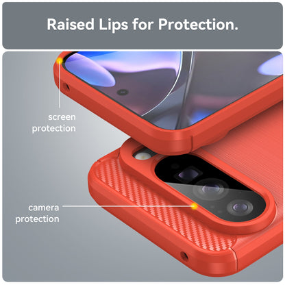 Google Pixel 10 Pro Xl Carbon Fibre Case [Red]
