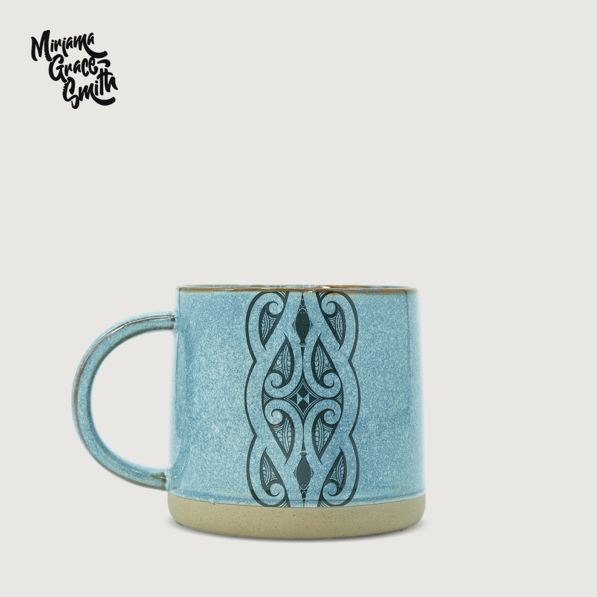 Moana Road Glazed Ceramic Mug - Miriama Grace-Smith [ Blue - 2720 ]