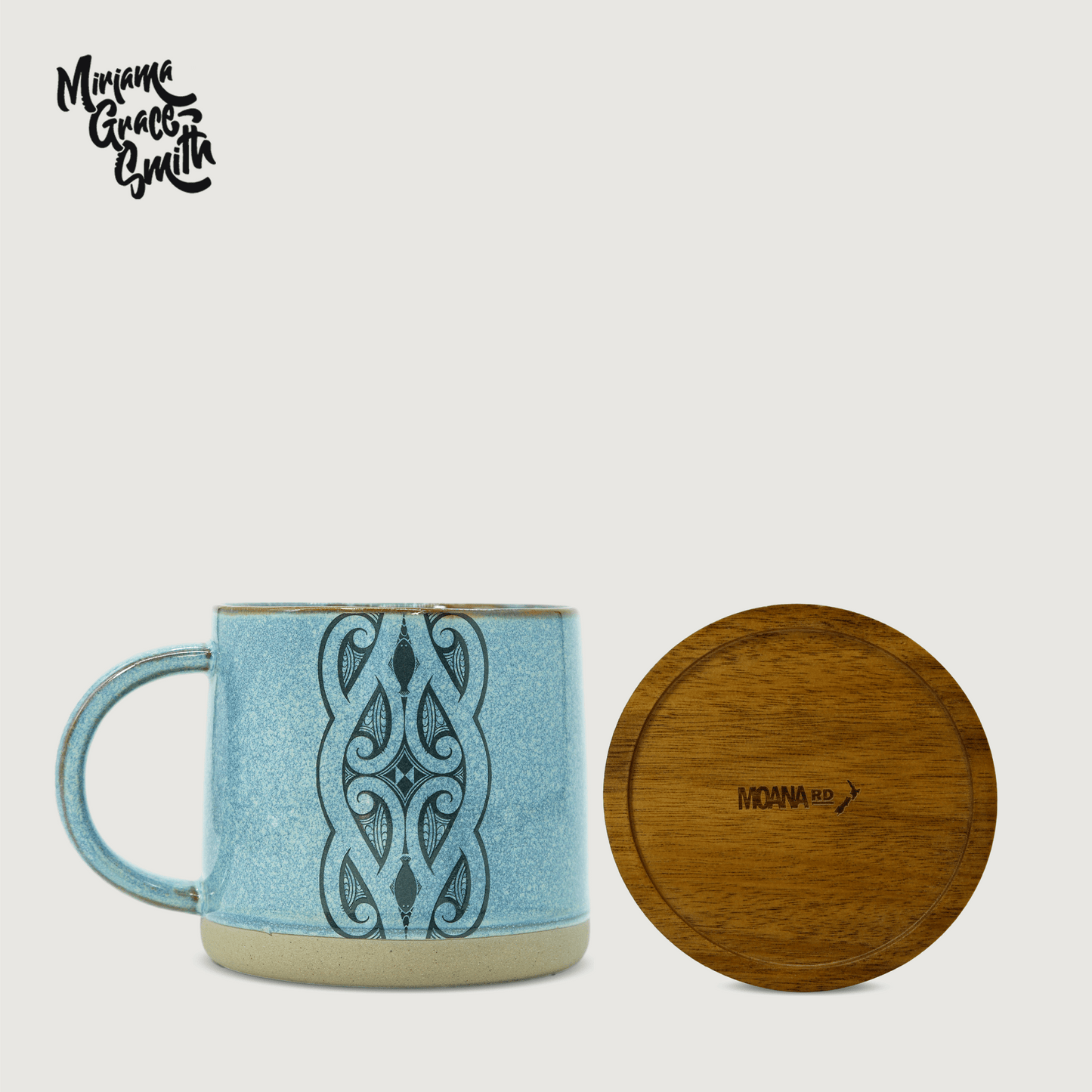 Moana Road Glazed Ceramic Mug - Miriama Grace-Smith [ Blue - 2720 ]