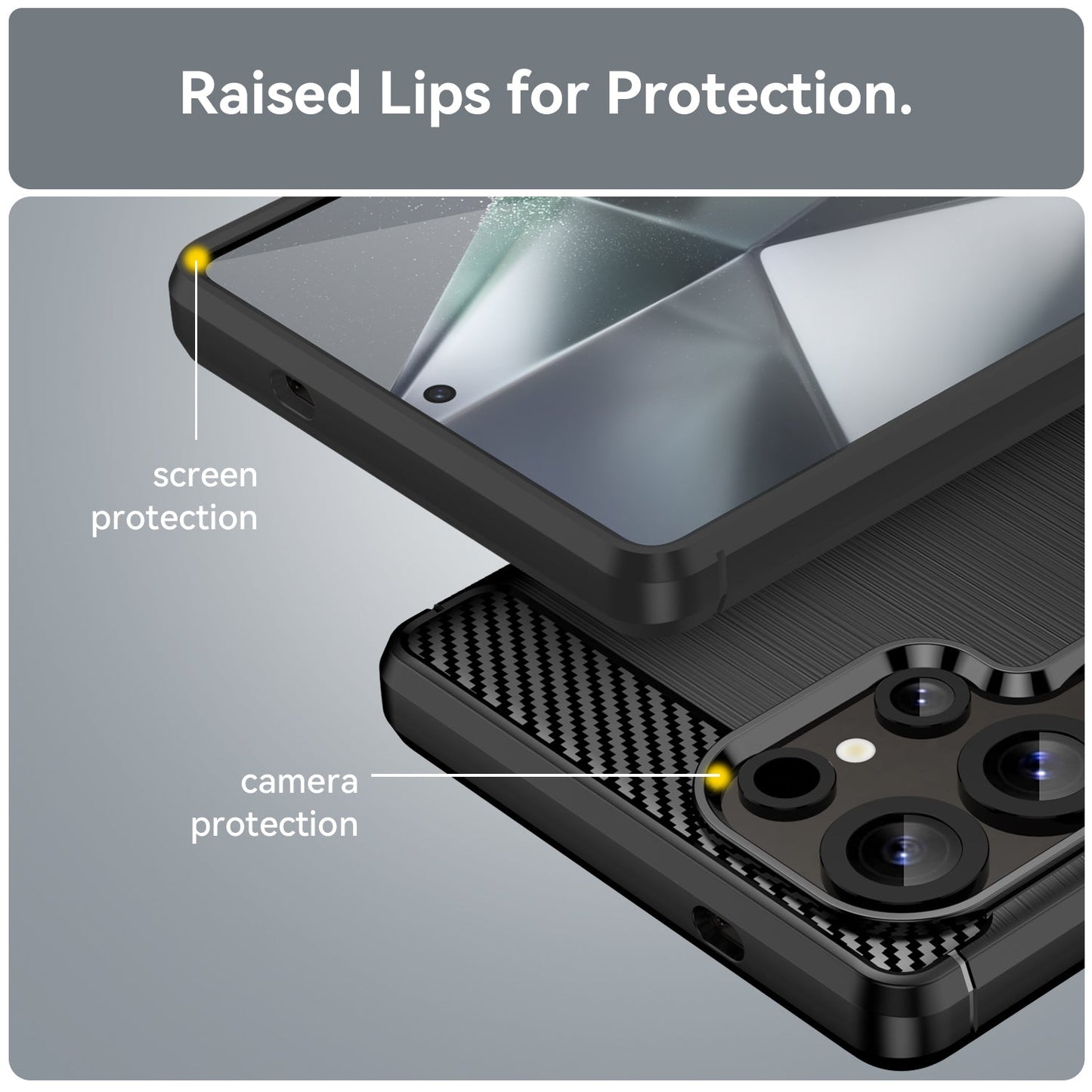 Galaxy S25 Ultra Carbon Fibre Case [Black]