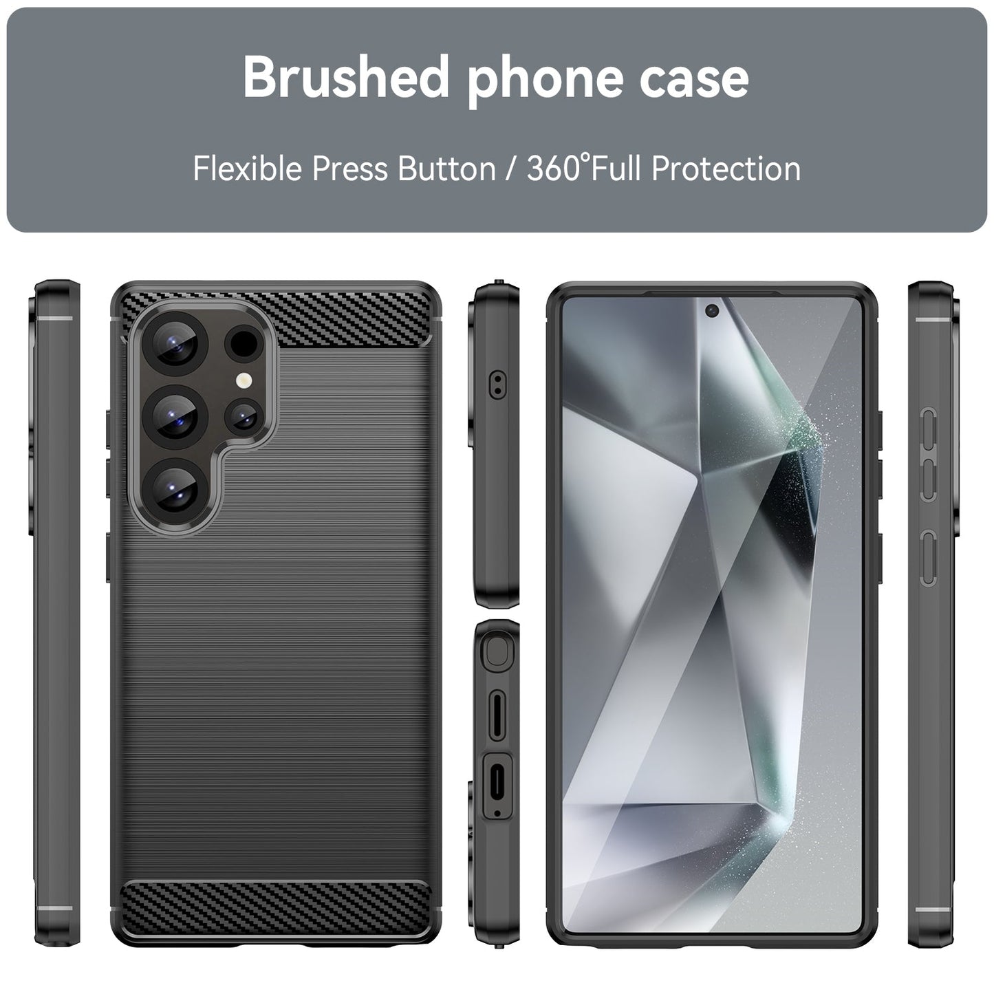 Galaxy S25 Ultra Carbon Fibre Case [Black]
