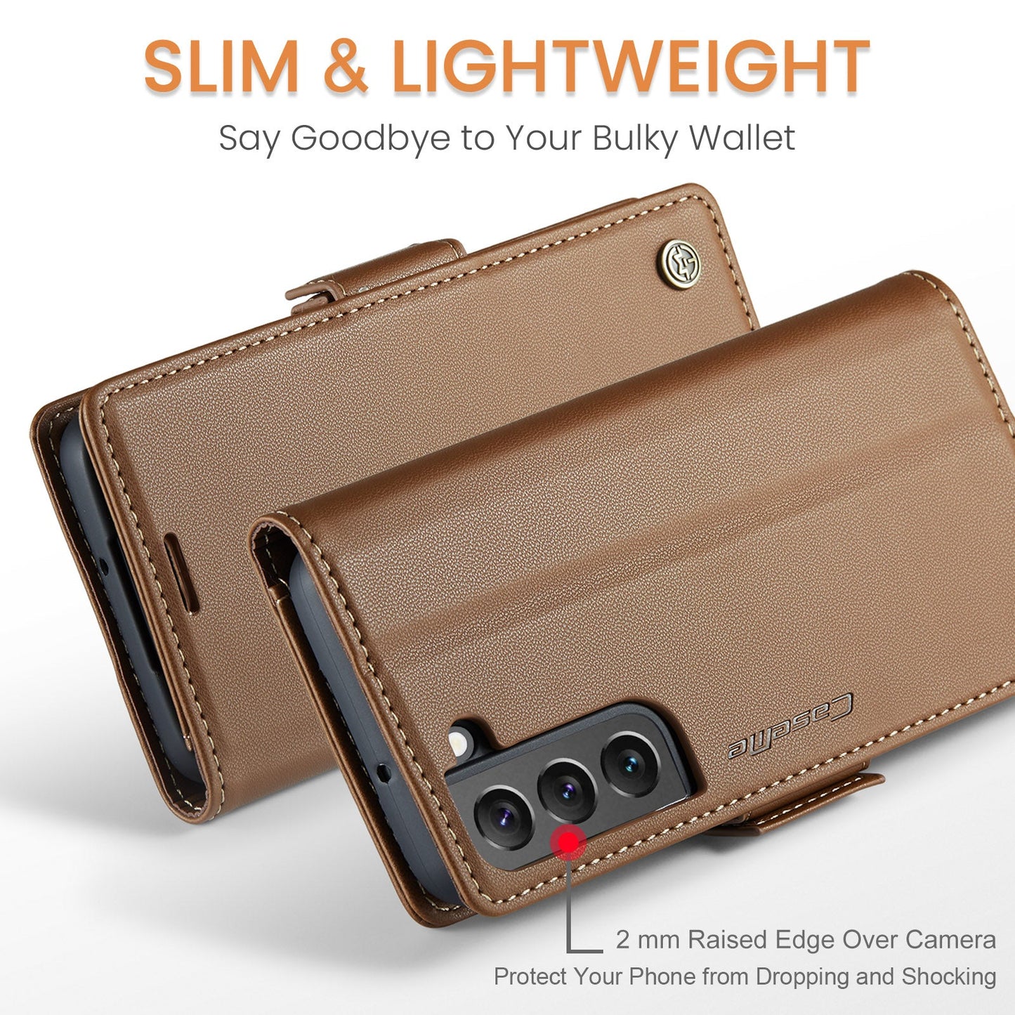 Samsung Galaxy S22 Pu Wallet Case [Brown]