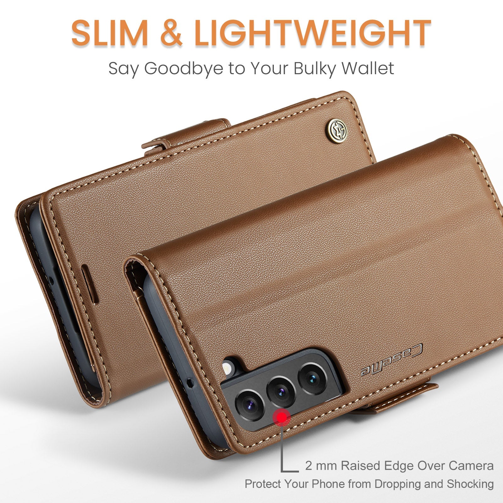 Samsung Galaxy S22 Pu Wallet Case [Brown]