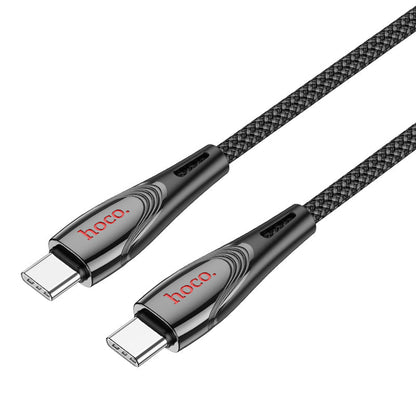 Hoco 60W Nylon Braided Metallic Usb Cable - Usb C To Usb C (U133)