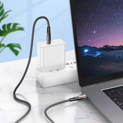 Hoco 60W Nylon Braided Metallic Usb Cable - Usb C To Usb C (U133)
