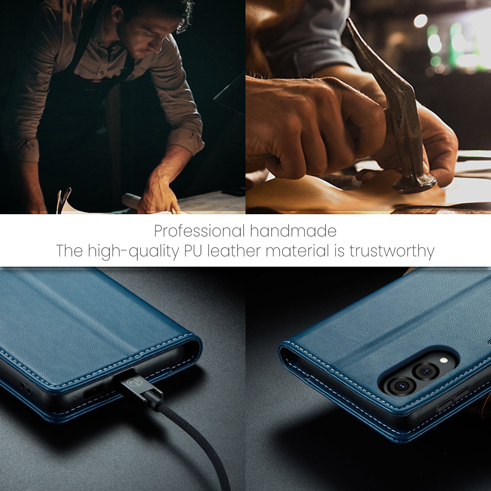 Galaxy S25 Edge Pu Wallet Case [Navy]
