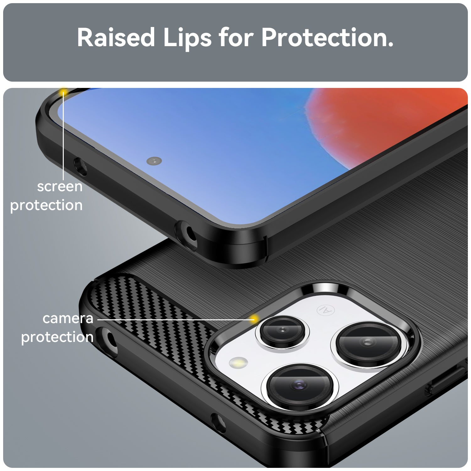 Xiaomi Redmi 12 5G Carbon Fibre Case [Black]