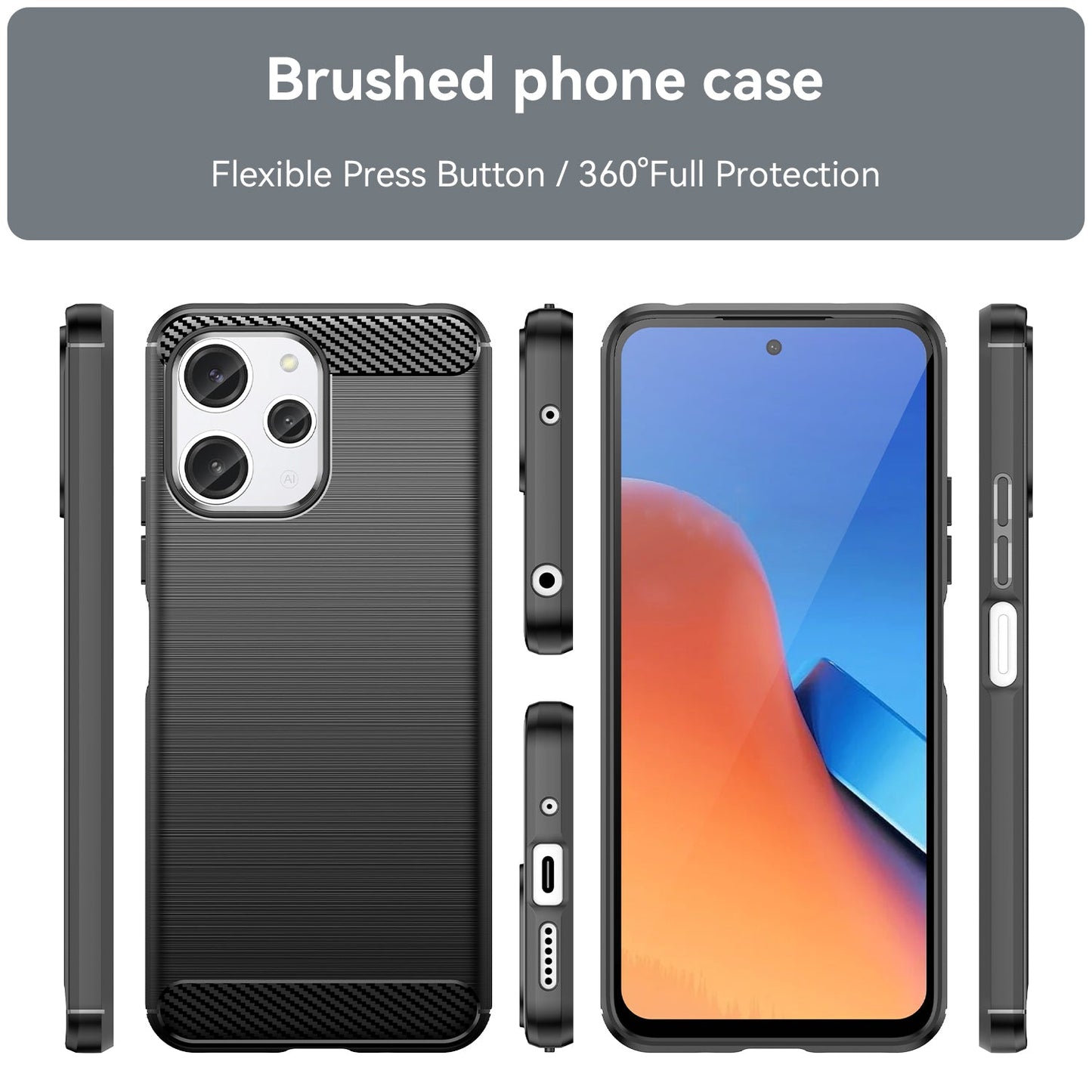 Xiaomi Redmi 12 5G Carbon Fibre Case [Black]