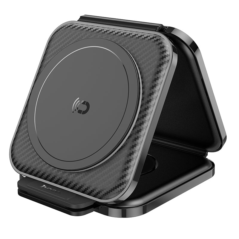 Hoco 15W 3-in-1 Wireless Fast Charger with Foldable Compact Design (CQ4)