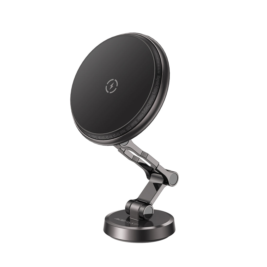 Acefast 15W Magnetic Wireless Charging Dashboard Phone Holder w/ Zinc Alloy Body, Multi Hinge Foldable (D30)