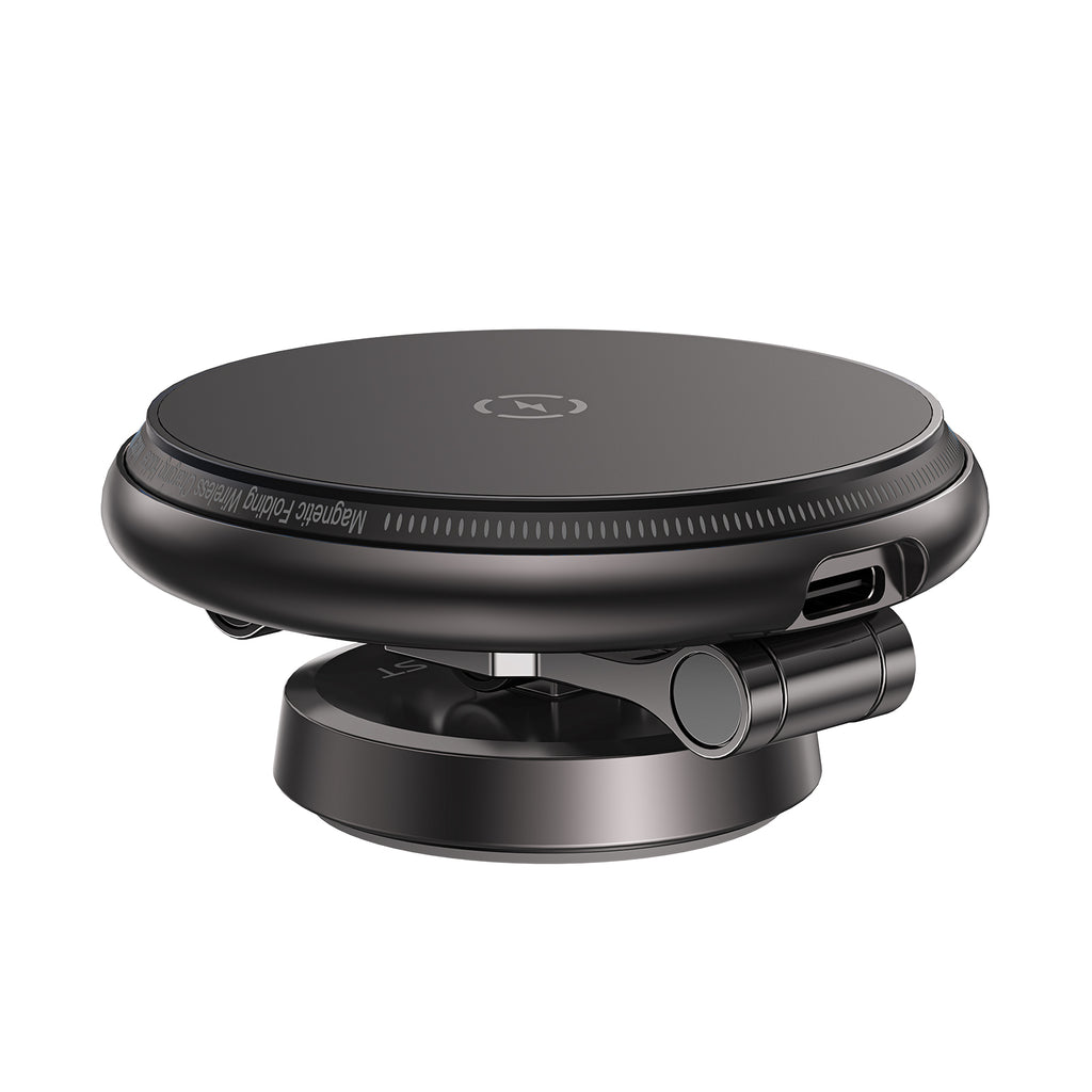 Acefast 15W Magnetic Wireless Charging Dashboard Phone Holder w/ Zinc Alloy Body, Multi Hinge Foldable (D30)