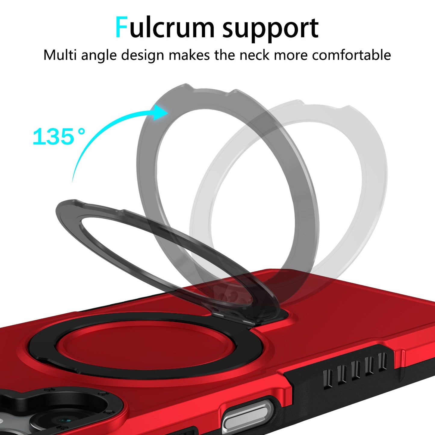 Galaxy A06 4G Kickstand Heavy Duty Case [Red]