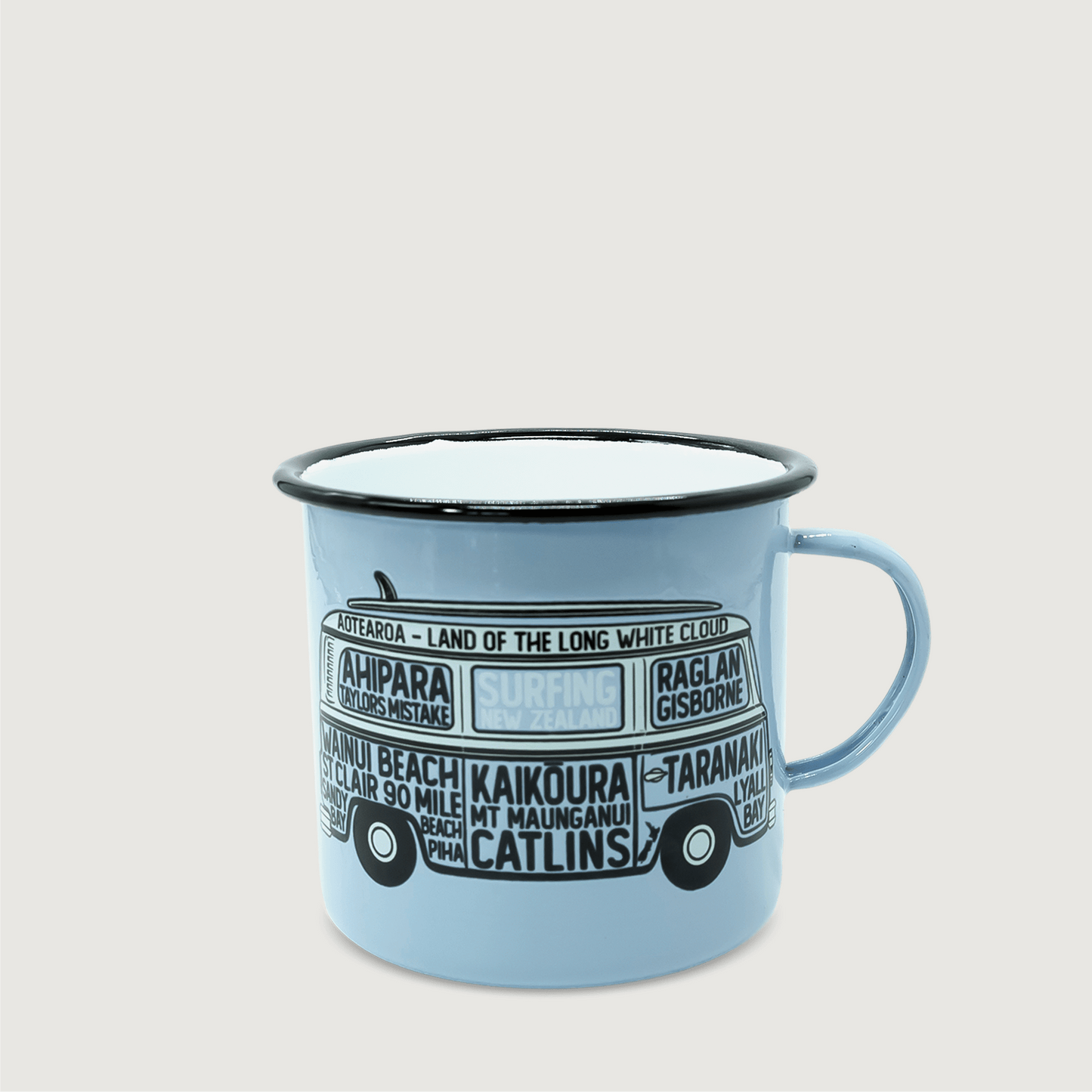 Moana Road Enamel Mug [ NZ Surfing - 647b]