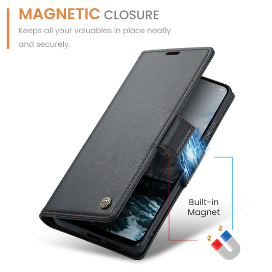 Oppo Reno 13 F 5G Pu Wallet Case [Black]