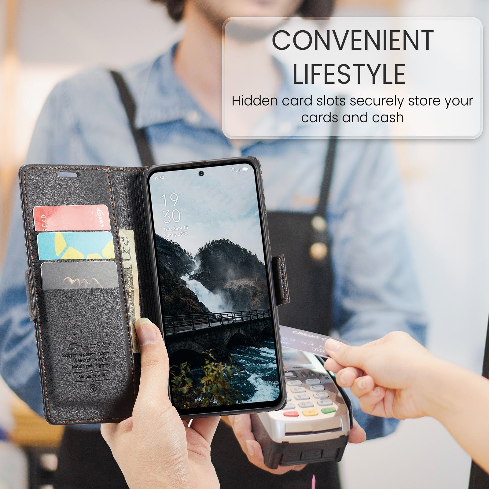 Oppo Reno 13 F 5G Pu Wallet Case [Black]