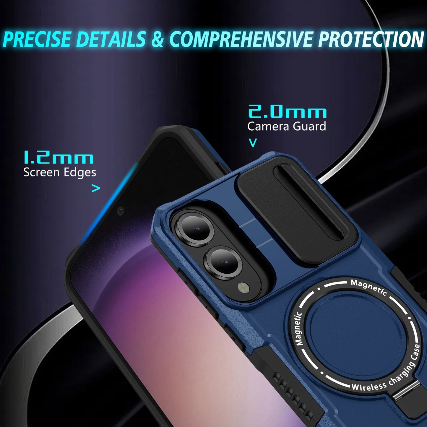 Galaxy S25 Edge Magsafe Sliding Cover Case [Navy]
