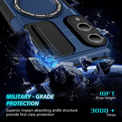 Galaxy S25 Edge Magsafe Sliding Cover Case [Navy]