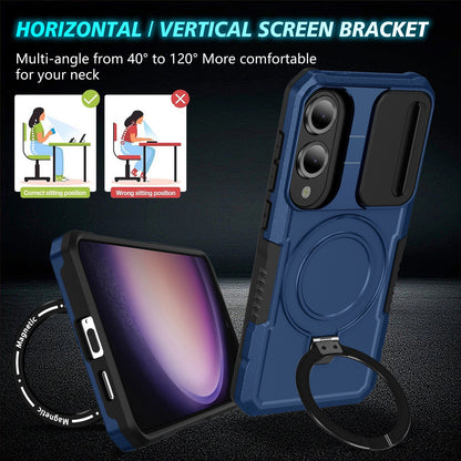 Galaxy S25 Edge Magsafe Sliding Cover Case [Navy]