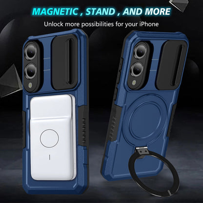 Galaxy S25 Edge Magsafe Sliding Cover Case [Navy]