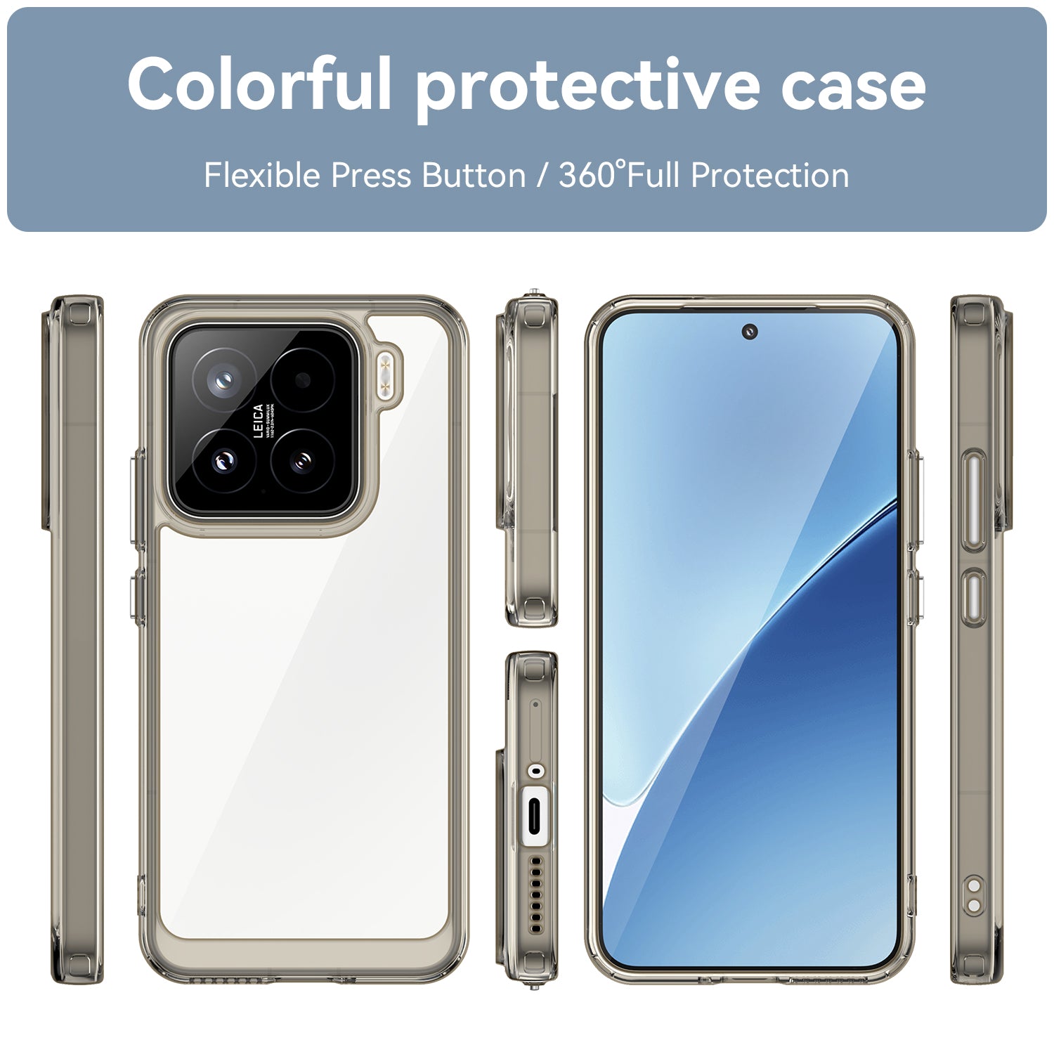 Xiaomi 15 Soft Gel Case [Clear Grey]
